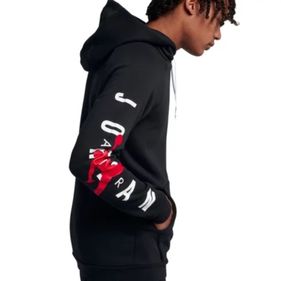 Men's Black Jordan Jumpman Pullover Hoodie - Picture 10 of 13